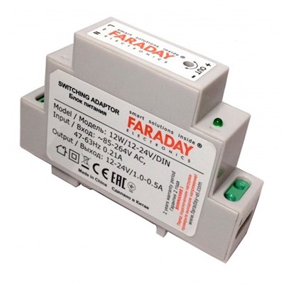 Блок питания FARADAY 12W/12-24V/DIN 6331 - фото 4829